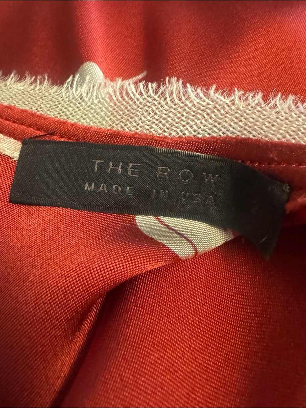 The Row Red Satin Slip Dress with Subtle Metallic Accents XS - Picture 5 of 6